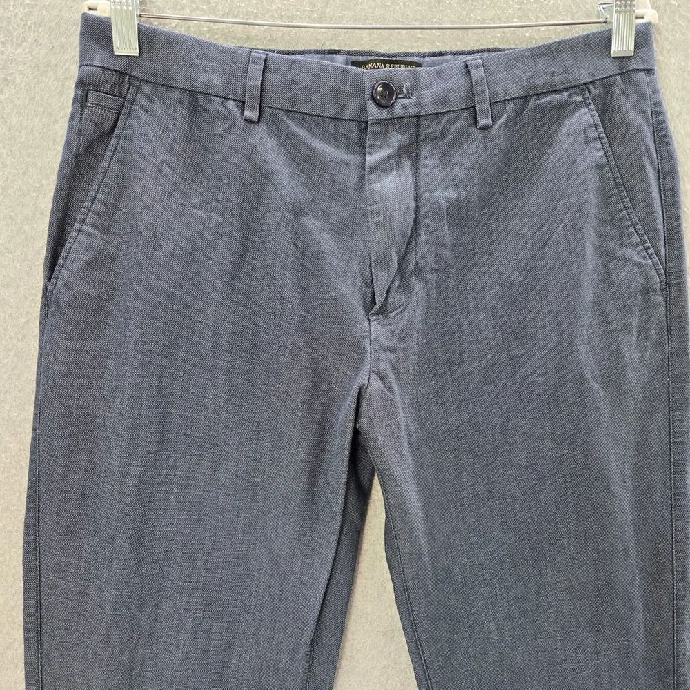 Banana Republic Men Pants 33x32 Blue Kentfield‎ Dress Chino Flat Front